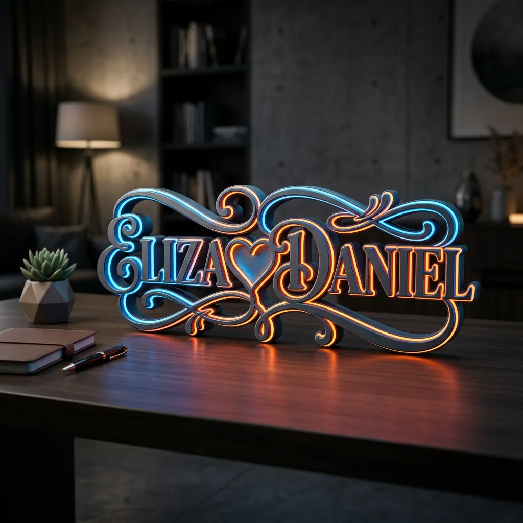 Couple name art